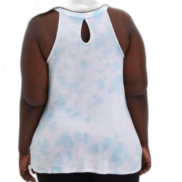 Torrid Super Soft Light Blue Tie-Dye Happy Hour Tank 2X Graphic Tank - Picture 4 of 9